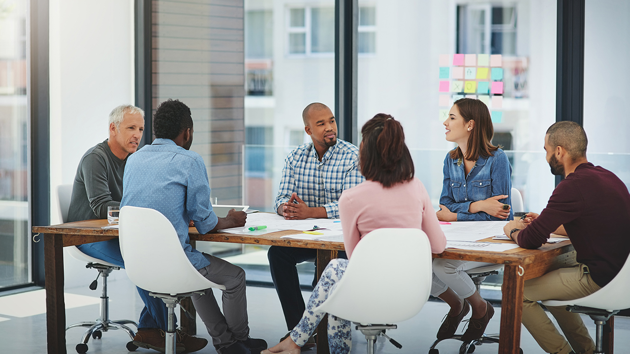 A team meeting
